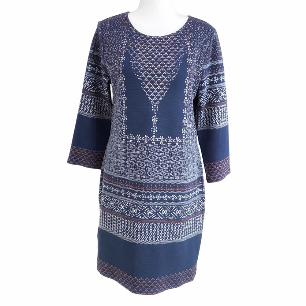 BCBGMaxAzria Blue Patterned Mini Dress - Picture 2 of 11